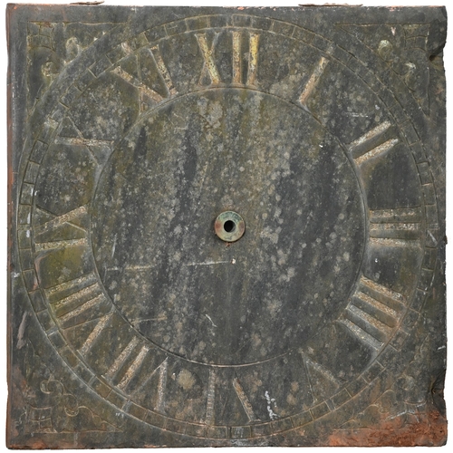 A carved stone tower clock dial, c1920, 88 x 88cmProvenance: The bell ...
