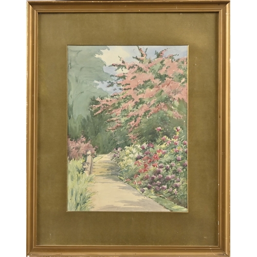 104 - John Ellis (1854-1919) - Clovelly, signed, watercolour, 35.5 x 26.5cm and miscellaneous other waterc... 