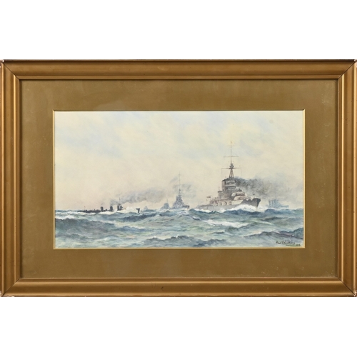 106 - Frank E Woodhouse (exh 1916-1920) - The British Battle Fleet in the North Sea; Warships of the Royal... 