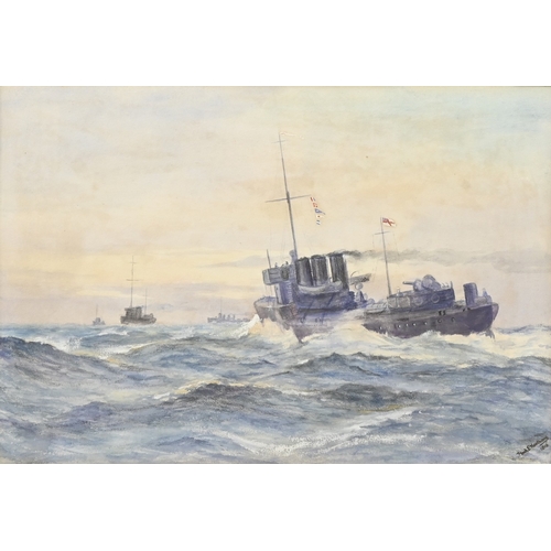 106 - Frank E Woodhouse (exh 1916-1920) - The British Battle Fleet in the North Sea; Warships of the Royal... 