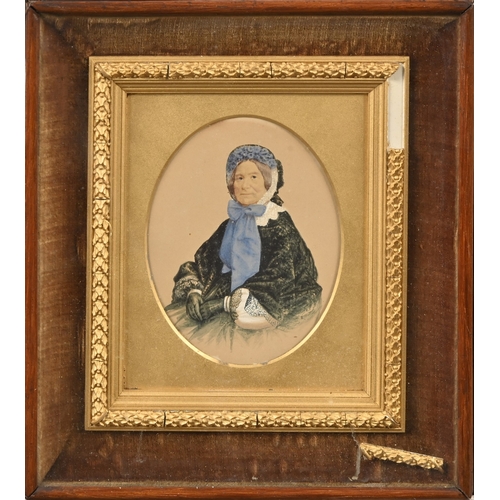 111 - English School, mid 19th century- Portrait Miniature of Harriet Taylor, nee Carew (1792-1872), water... 
