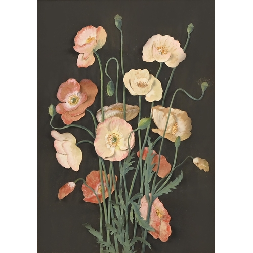 112 - Claude Garnett (1864-1950) - Calendulas and other subjects, five, watercolour, gouache and cut paper... 