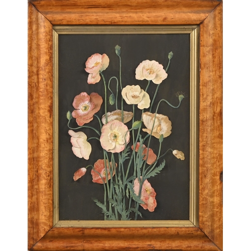 112 - Claude Garnett (1864-1950) - Calendulas and other subjects, five, watercolour, gouache and cut paper... 