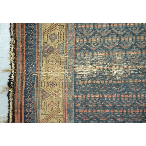 161 - A Kurdish long rug, early 20th c, 106 x 424cm