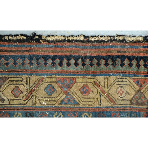 161 - A Kurdish long rug, early 20th c, 106 x 424cm