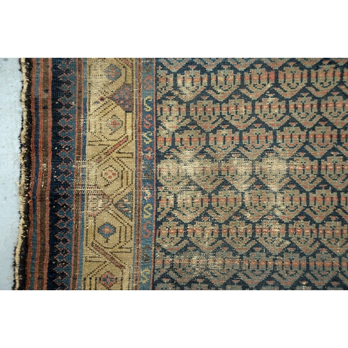 161 - A Kurdish long rug, early 20th c, 106 x 424cm