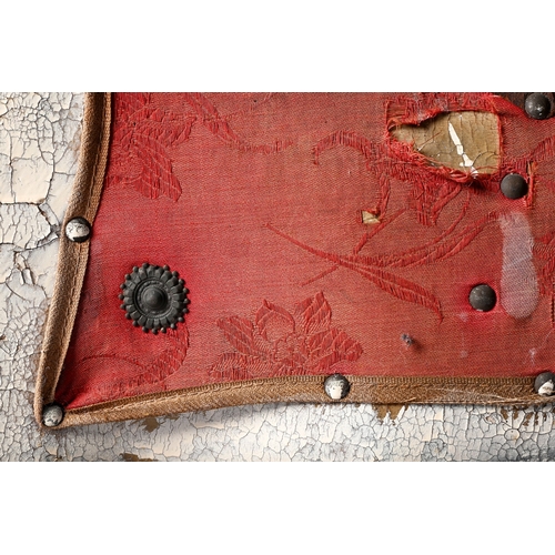 196 - An English carved wooden rocking horse, F H Ayres, early 20th c,  with head down in a 'racing' posit... 