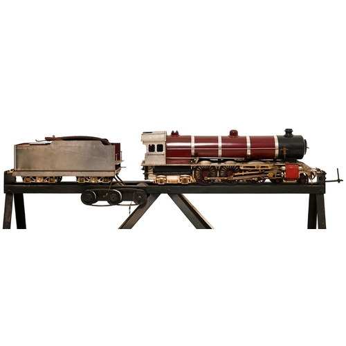 267 - A 3½in live steam scale model 4-6-4 locomotive and tender, of ferrous and non-ferrous metal, with Wa... 