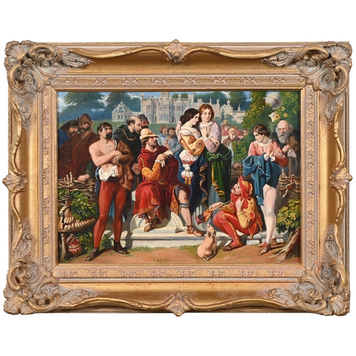 255 - After Daniel Maclise RA -&nbsp;Orlando about to Engage with Charles the Wrestler, with Preston Hall,... 