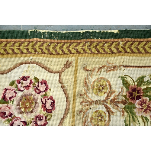 314 - A needlepoint rug, 20th c, in 18th c Aubusson style, 182 x 266cm