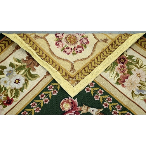 314 - A needlepoint rug, 20th c, in 18th c Aubusson style, 182 x 266cm