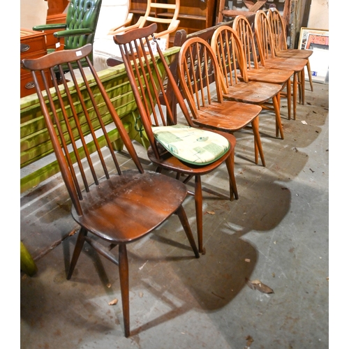 379 - A pair and a set of five Ercol chairs