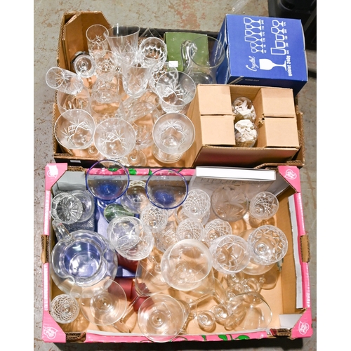 451 - Miscellaneous cut, coloured and other glassware, early 20th c and later, to include drinking glass d... 