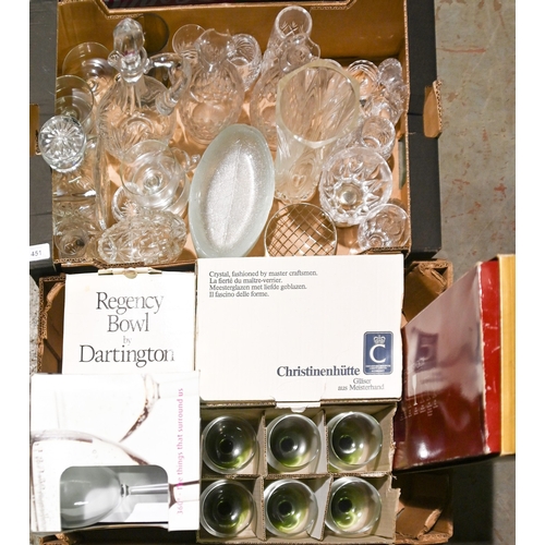 451 - Miscellaneous cut, coloured and other glassware, early 20th c and later, to include drinking glass d... 