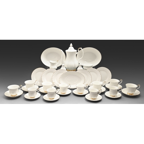 46 - A Royal Albert Val D'Or pattern tea and dinner service, second half 20th c, printed mark (64)... 