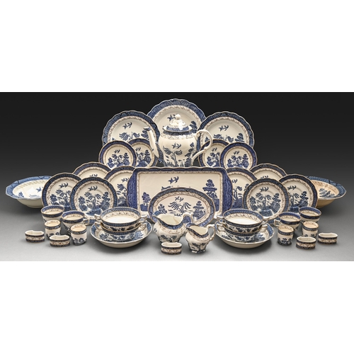 49 - Miscellaneous Booths and Royal Doulton Booths Real Old Willow pattern tea and dinner ware, early 20t... 