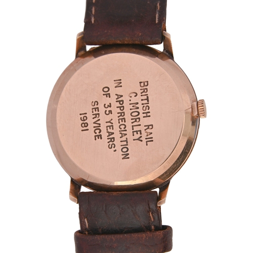 50 - A Mappin & Webb 9ct gold gentleman's wristwatch, quartz movement, 3.3cm diam, Convention marked... 