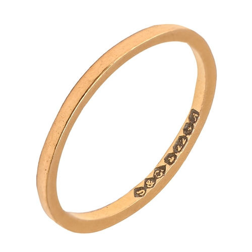 94 - A 22ct gold wedding ring, 1.5g, size K