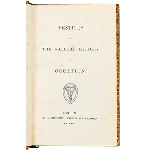 112 - Natural History, Evolution. [Chambers (Robert)], Vestiges of the Natural History of Creation, [bound... 