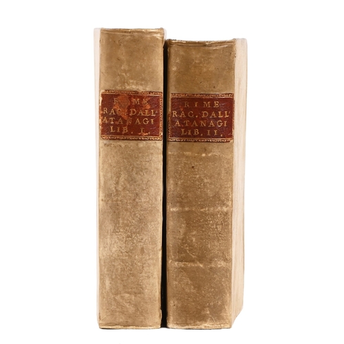 15 - Atanagi (Dionigi), De le Rime di diversi nobili poeti toscani, two volume set, first edition, Venice... 