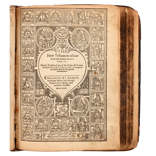 21 - Bible, English. The Holy Bible, King James Version, four parts in one, London: Imprinted by Bonham N... 