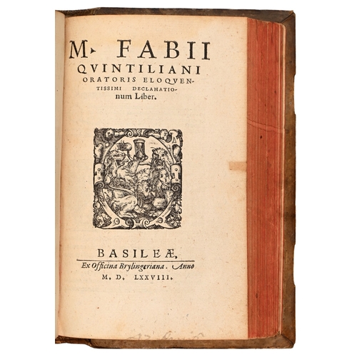43 - Classics. Quintilian (Marcus Fabius), Camerarius (Joachim, editor) & Sichard (Johann, editor), M... 