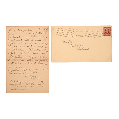 172 - POTTER, Helen Beatrix. Autograph letter, signed (H. B. Heelis) to Elizabeth Tyson. Castle Cottage, S... 