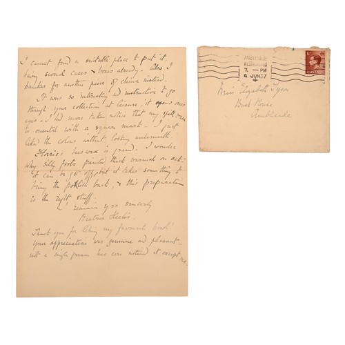 169 - POTTER, Helen Beatrix. Autograph letter, signed (Beatrix Heelis) to Elizabeth Tyson. Castle Cottage,... 
