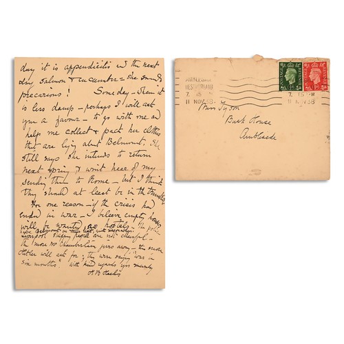 163 - POTTER, Helen Beatrix. Autograph letter, signed, to Elizabeth Tyson. Castle Cottage, Sawrey, Novembe... 