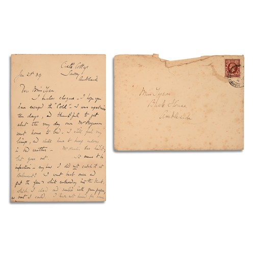 162 - POTTER, Helen Beatrix. Autograph letter, signed, to Elizabeth Tyson. Castle Cottage, Sawrey, January... 