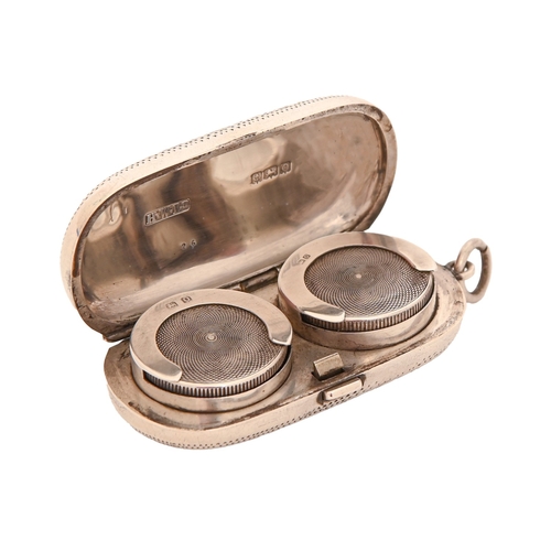 139 - A George V silver sovereign case, 5.8cm w, by Henry Williamson Ltd, Birmingham 1913