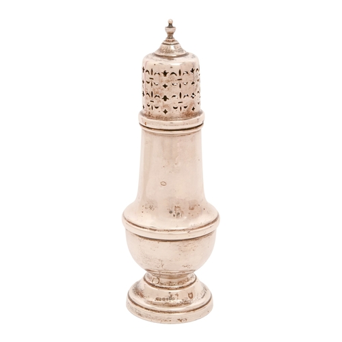 172 - A silver sugar caster, 20th c, 18cm h, marked 925, 3oz 5dwt