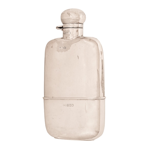 178 - A George V silver hip flask and beaker, 16cm h, by Walker & Hall, Sheffield 1923, 6oz 15dwt... 