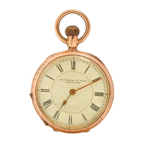 48 - A gold keyless lever lady's watch, American Waltham Watch Co, retailed by Fattorini & Sons, Brad... 