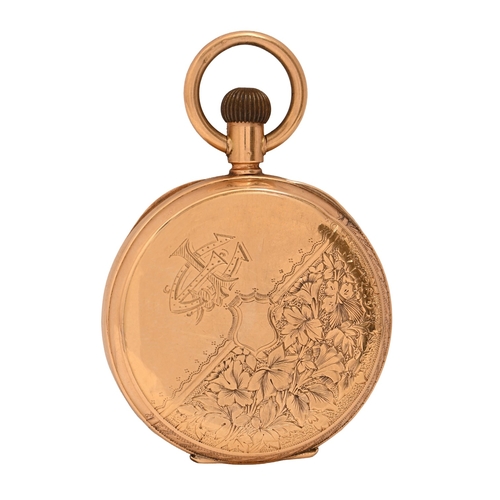 48 - A gold keyless lever lady's watch, American Waltham Watch Co, retailed by Fattorini & Sons, Brad... 