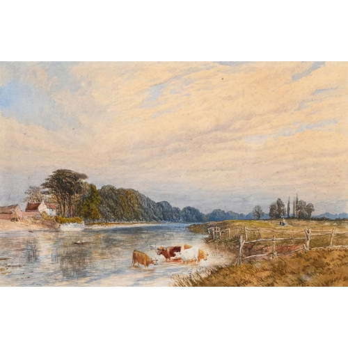 675 - William Wilde (1826-1901) - Henry Kirke White's Cottage on the River Trent, signed and dated '57, wa... 