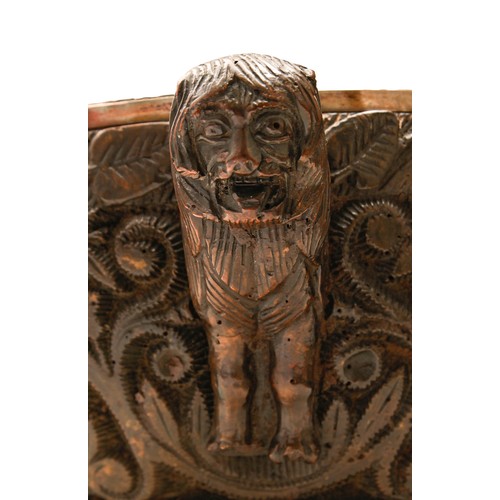 254 - Jacobite relic. An important Scottish wooden punch bowl, probably Inner Hebrides, mid 18th c, the si... 