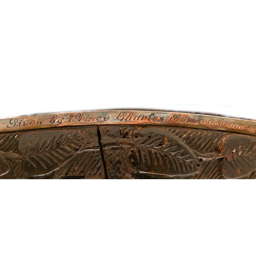 254 - Jacobite relic. An important Scottish wooden punch bowl, probably Inner Hebrides, mid 18th c, the si... 