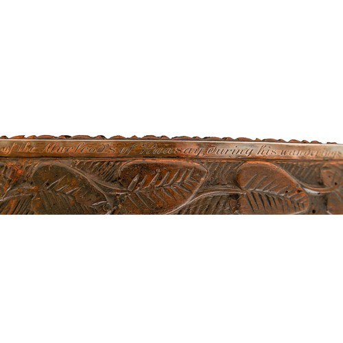 254 - Jacobite relic. An important Scottish wooden punch bowl, probably Inner Hebrides, mid 18th c, the si... 