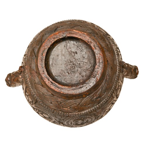254 - Jacobite relic. An important Scottish wooden punch bowl, probably Inner Hebrides, mid 18th c, the si... 