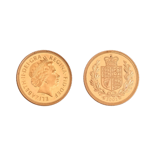 100 - Gold coin. Elizabeth II, Sovereign 2002, armsNO BUYER'S PREMIUM ON THIS LOT... 