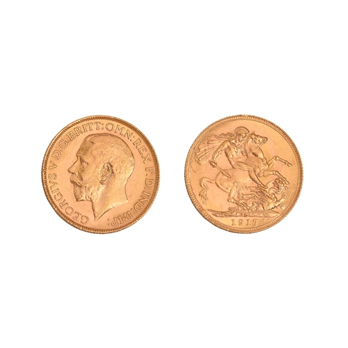 103 - Gold coin. George V, Sovereign 1917NO BUYER'S PREMIUM ON THIS LOT... 
