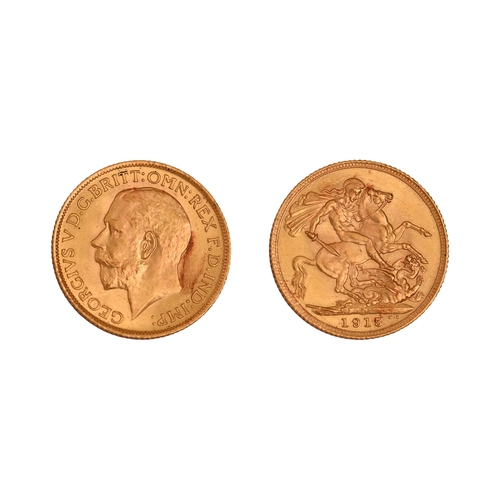 109 - Gold coin. George V, Sovereign 1915NO BUYER'S PREMIUM ON THIS LOT... 