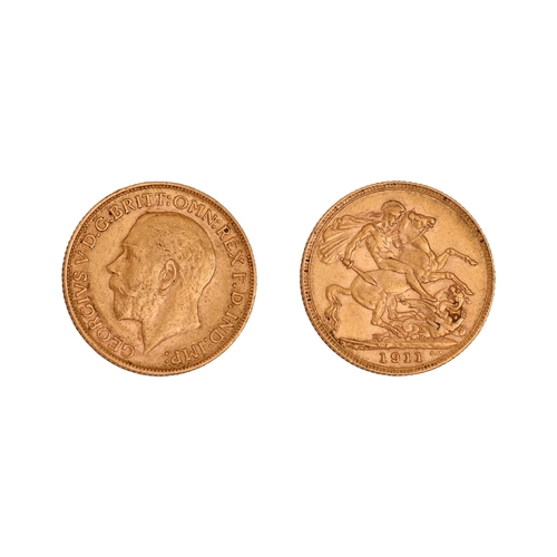 117 - Gold coin. George V, Sovereign 1911NO BUYER'S PREMIUM ON THIS LOT... 