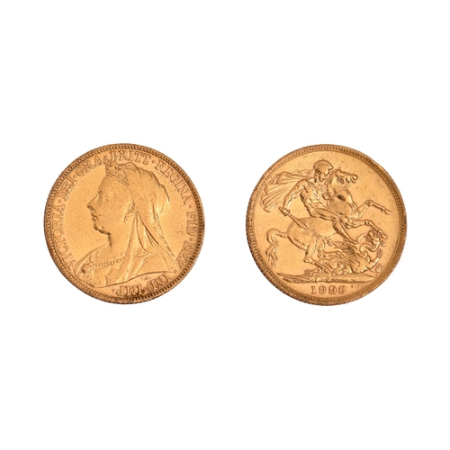 35 - Gold coin. Victoria, Sovereign 1898MNO BUYER'S PREMIUM ON THIS LOT... 