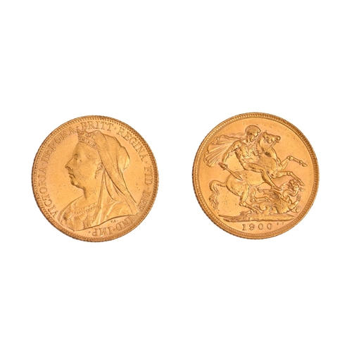 40 - Gold coin. Victoria, Sovereign 1900NO BUYER'S PREMIUM ON THIS LOT... 