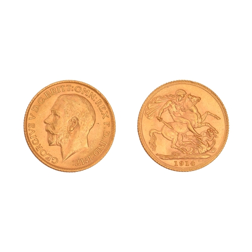 44 - Gold coin. George V, Sovereign 1914NO BUYER'S PREMIUM ON THIS LOT... 