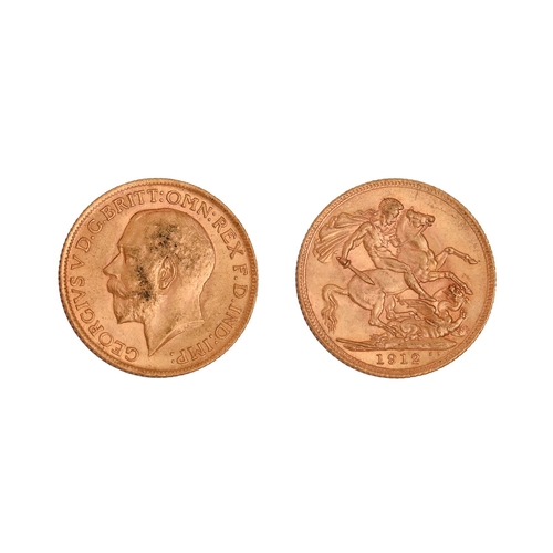 56 - Gold coin. George V, Sovereign 1912NO BUYER'S PREMIUM ON THIS LOT... 