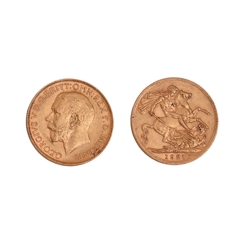 57 - Gold coin. George V, Sovereign 1927SANO BUYER'S PREMIUM ON THIS LOT... 