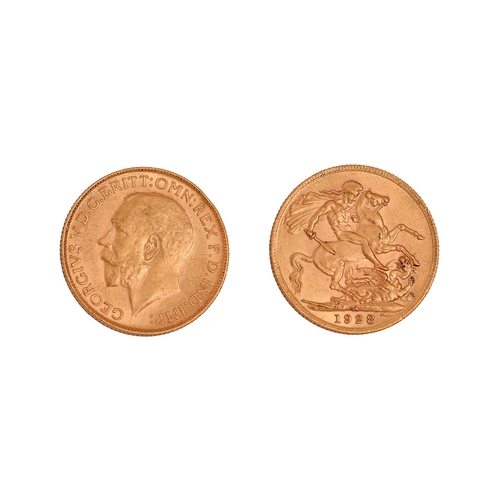 61 - Gold coin. George V, Sovereign 1928SANO BUYER'S PREMIUM ON THIS LOT... 